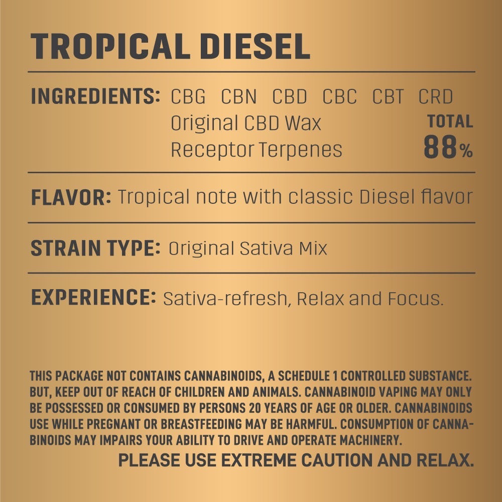 -Premium CBG Liquid 1ml Tropical DIESEL
