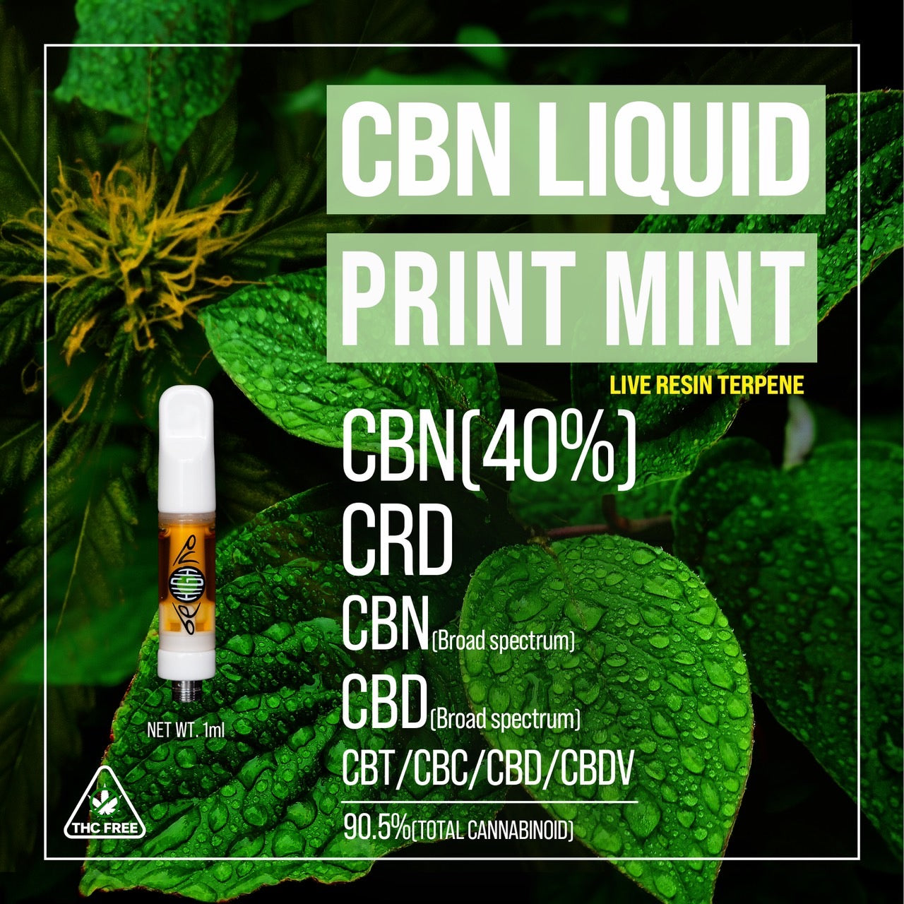 CBNリキッド 1ml  Print Mint (LIVERESIN)